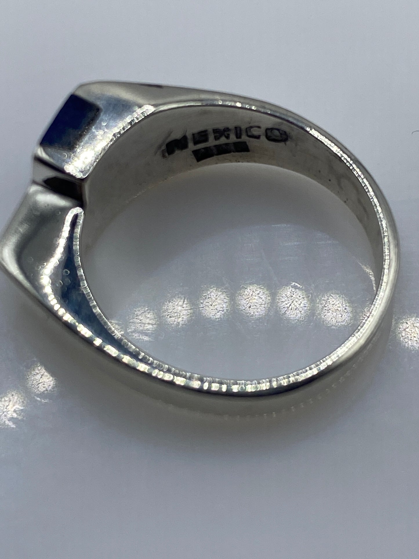 Anillo de Plata Lapislázuli Azul — Solitario Moderno — foto 5