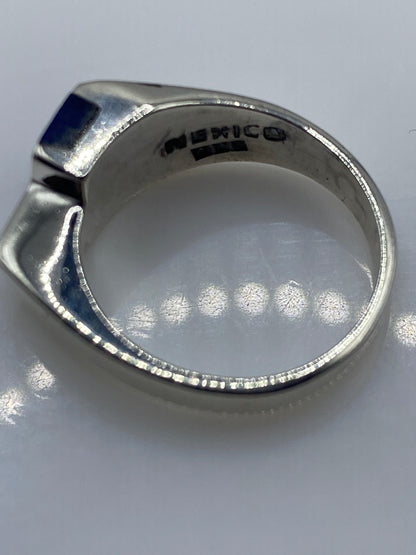 Anillo de Plata Lapislázuli Azul — Solitario Moderno — foto 5
