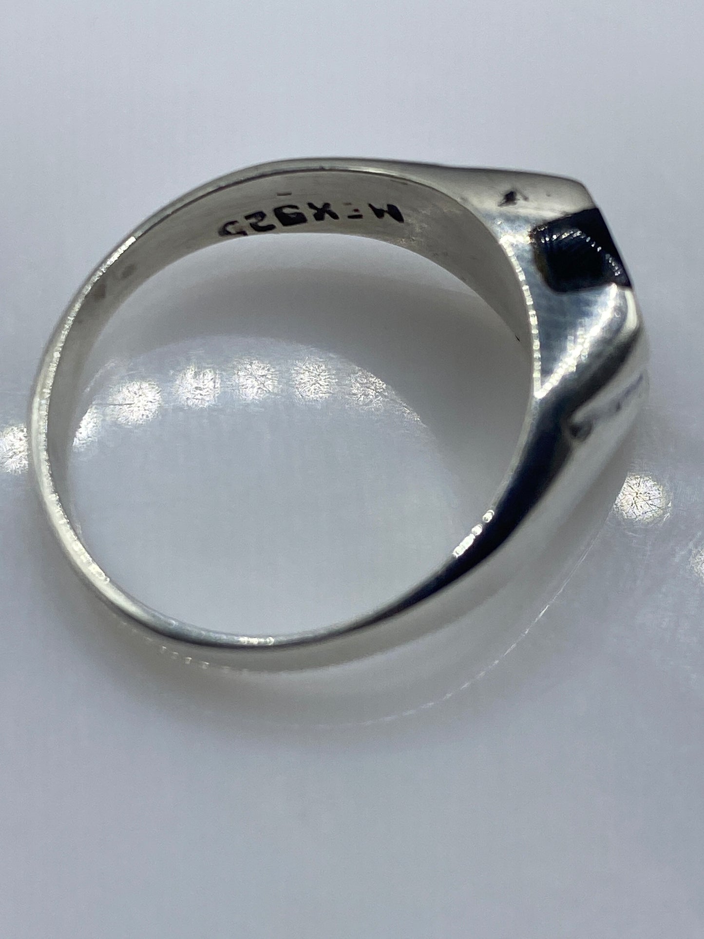 Anillo de Plata Ónix Negro Pulido — Unisex Minimalista — foto 5