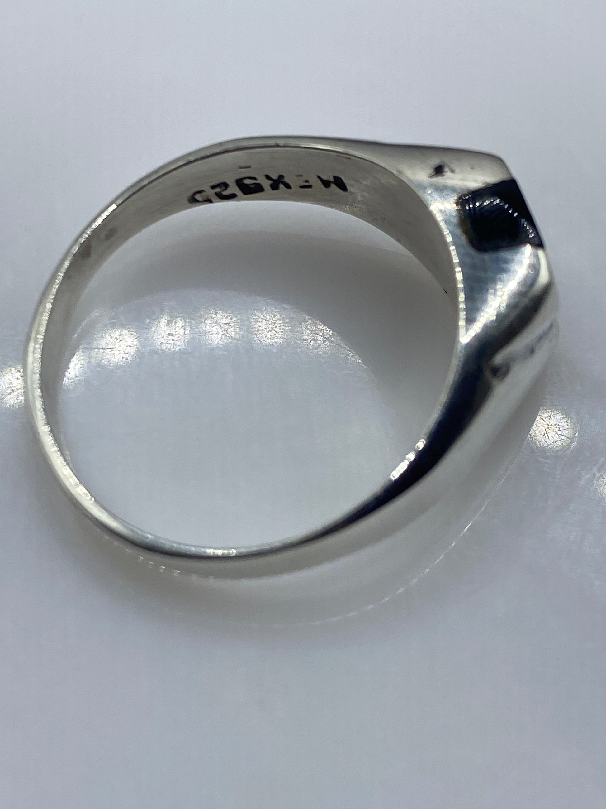 Anillo de Plata Ónix Negro Pulido — Unisex Minimalista — foto 5