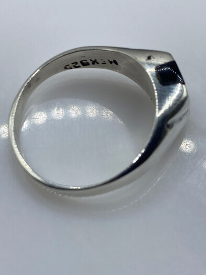 Anillo de Plata Ónix Negro Pulido — Unisex Minimalista — foto 5