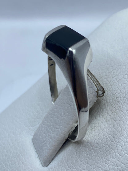 Anillo de Plata .925 con Ónix Negro — Solitario Minimalista — foto 3