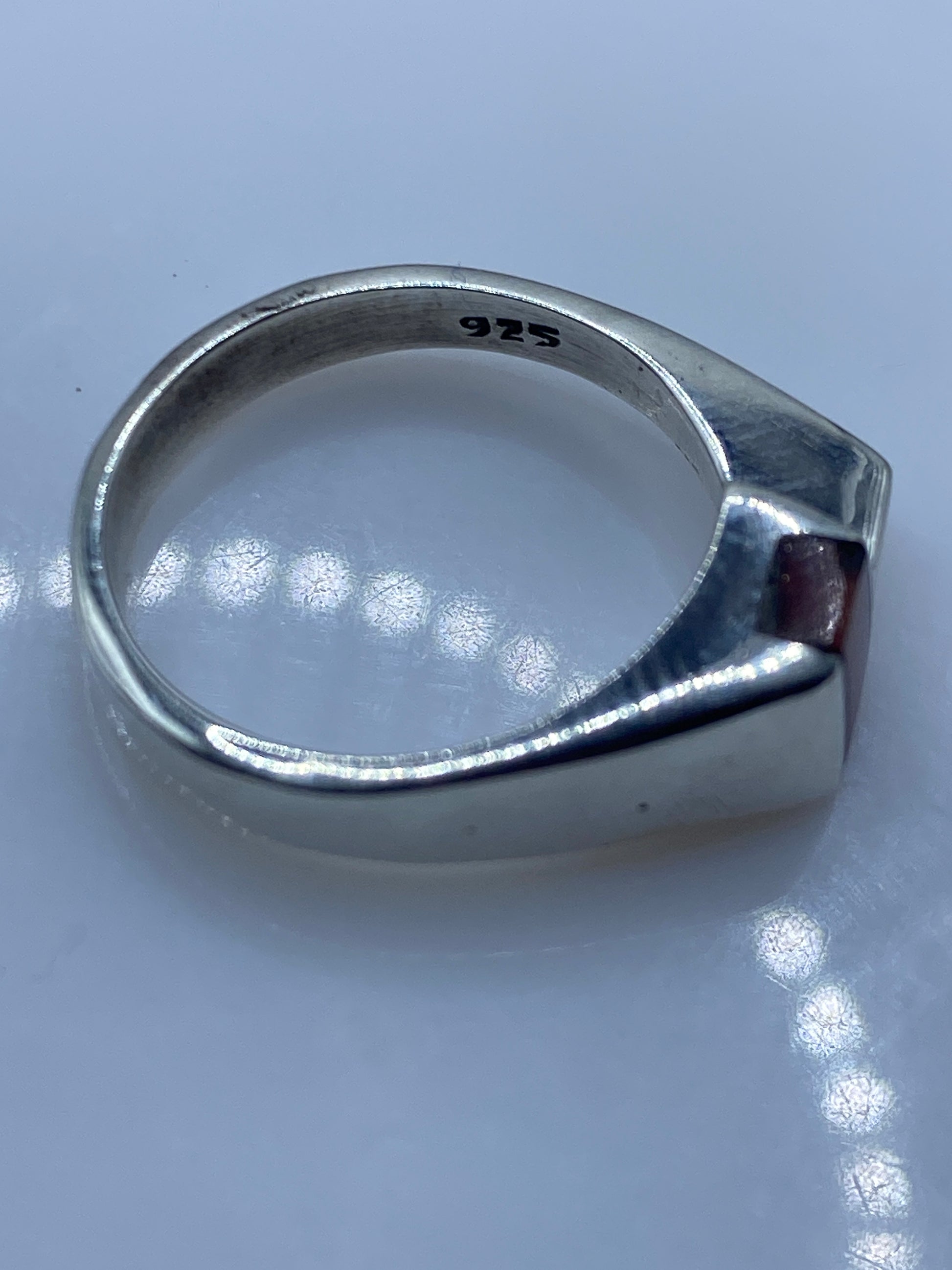 Anillo de Plata Solitario Piedra Natural Rectangular — foto 6