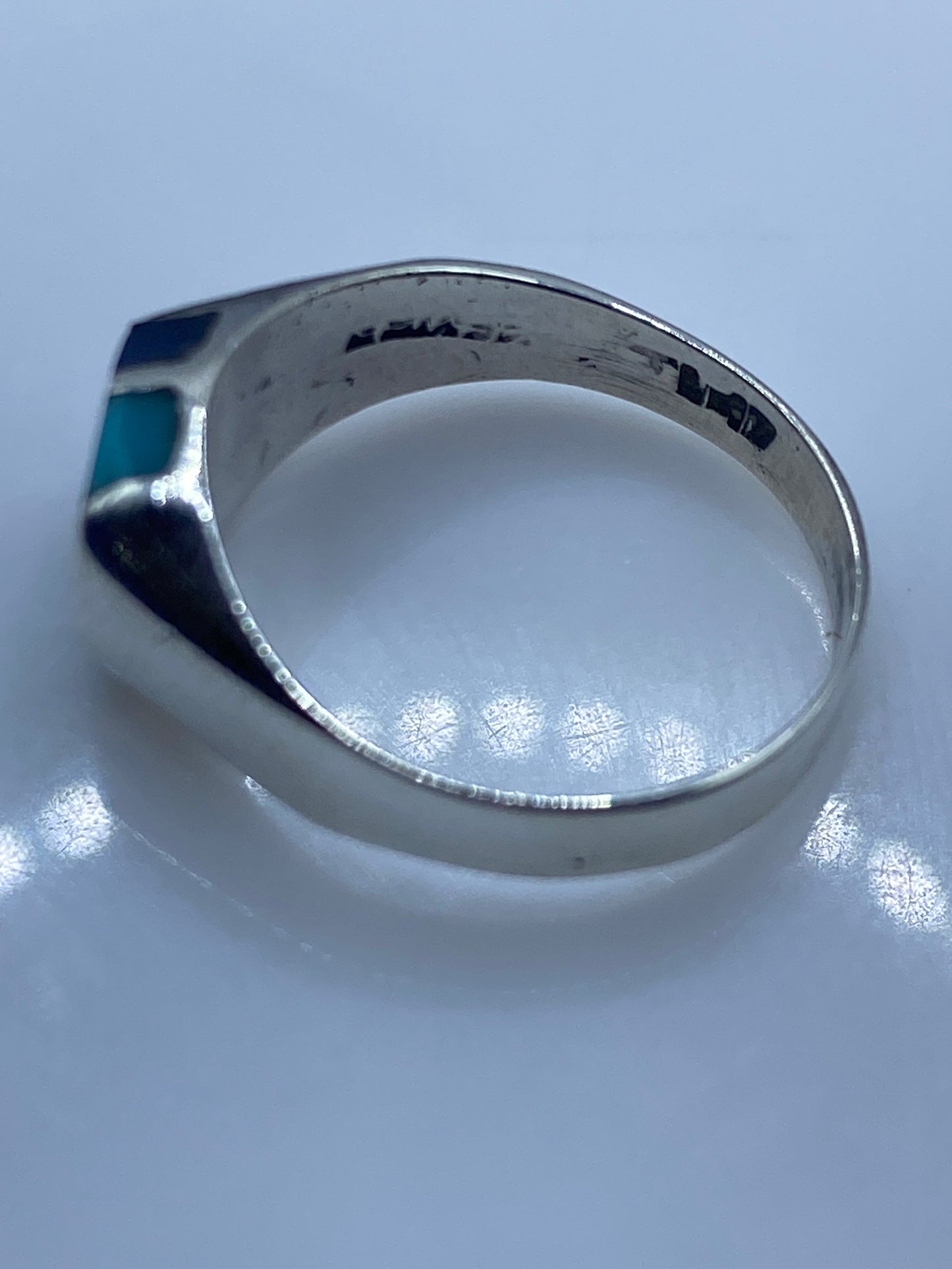 Anillo de Plata Turquesa Azul Cielo — Solitario — foto 5