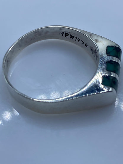 Anillo de Plata .925 con Turquesa Verde — Unisex Minimalista — foto 5