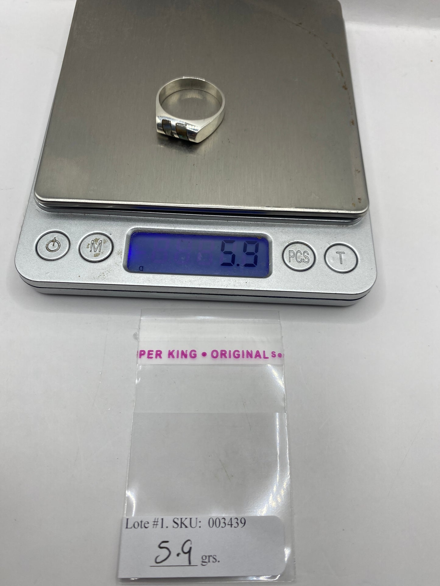 Anillo Solitario de Plata con Piedra Engastada — Elegancia Taxco — foto 6