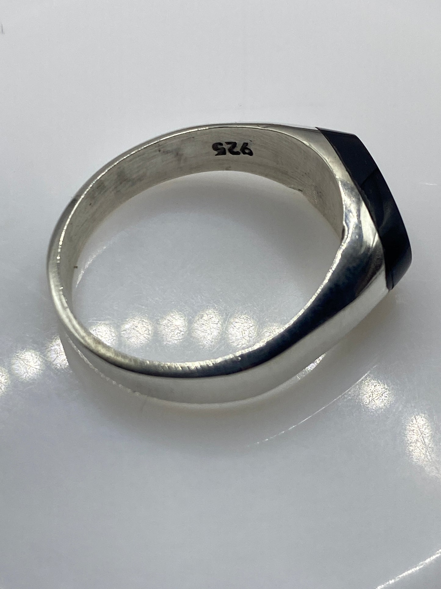 Anillo de Plata Onix Negro Minimalista Unisex — foto 5