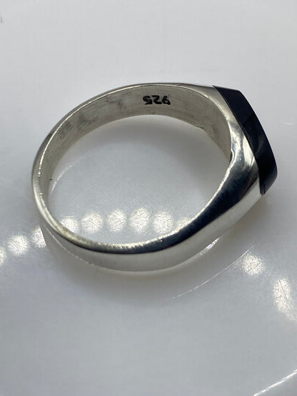 Anillo de Plata Onix Negro Minimalista Unisex — foto 5