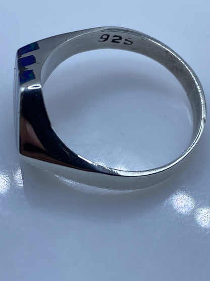 Anillo Plata Lapislázuli Azul — Diseño Geométrico — foto 5