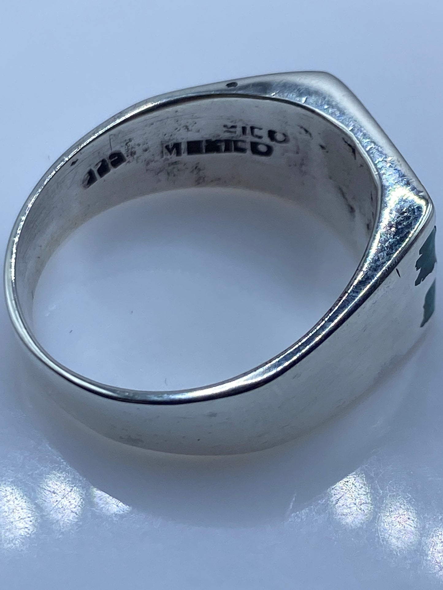 Anillo de Plata Malaquita Verde — Geométrico Unisex — foto 5