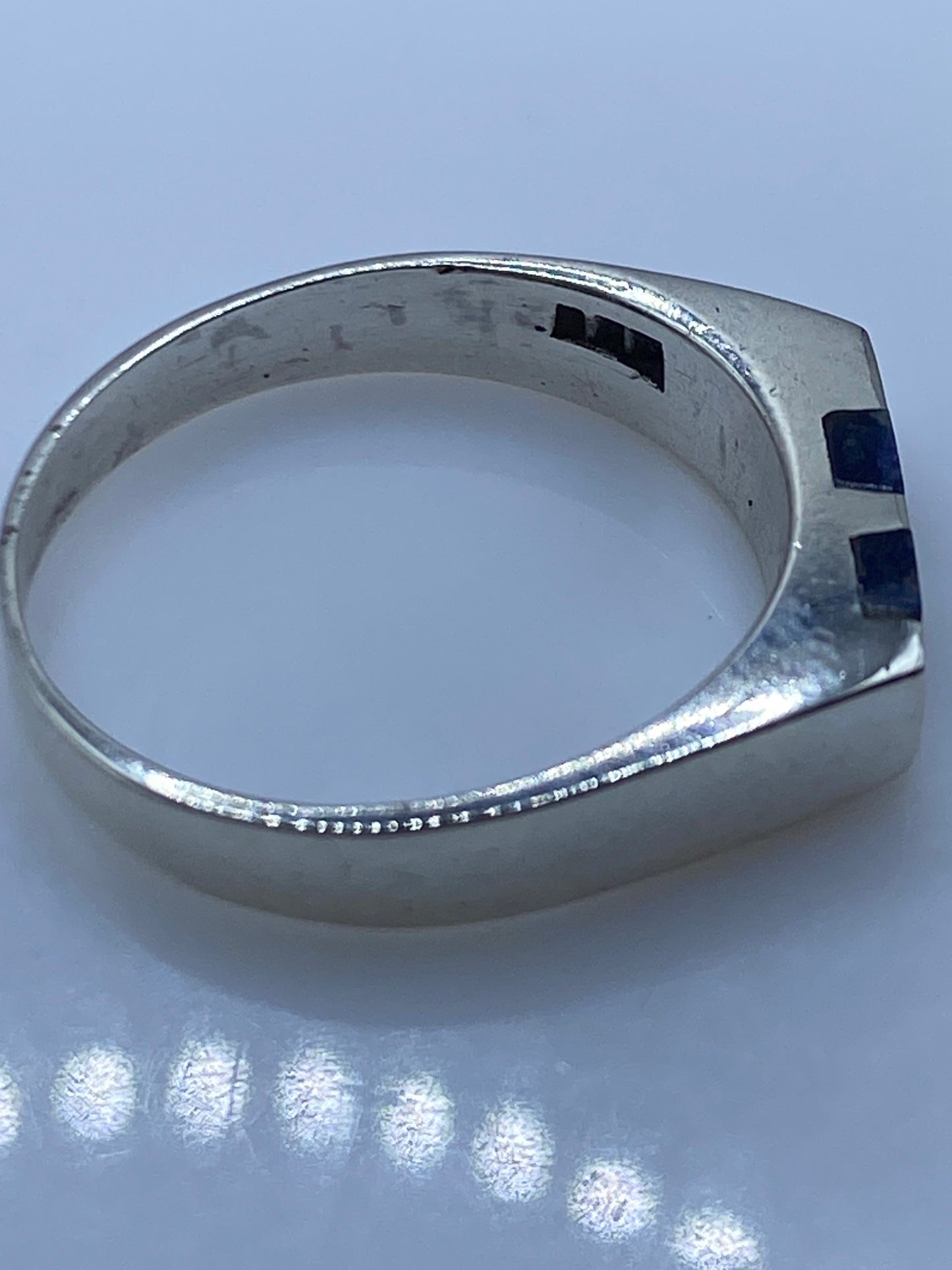 Anillo de Plata con Lapislázuli Azul — Diseño Geométrico — foto 5