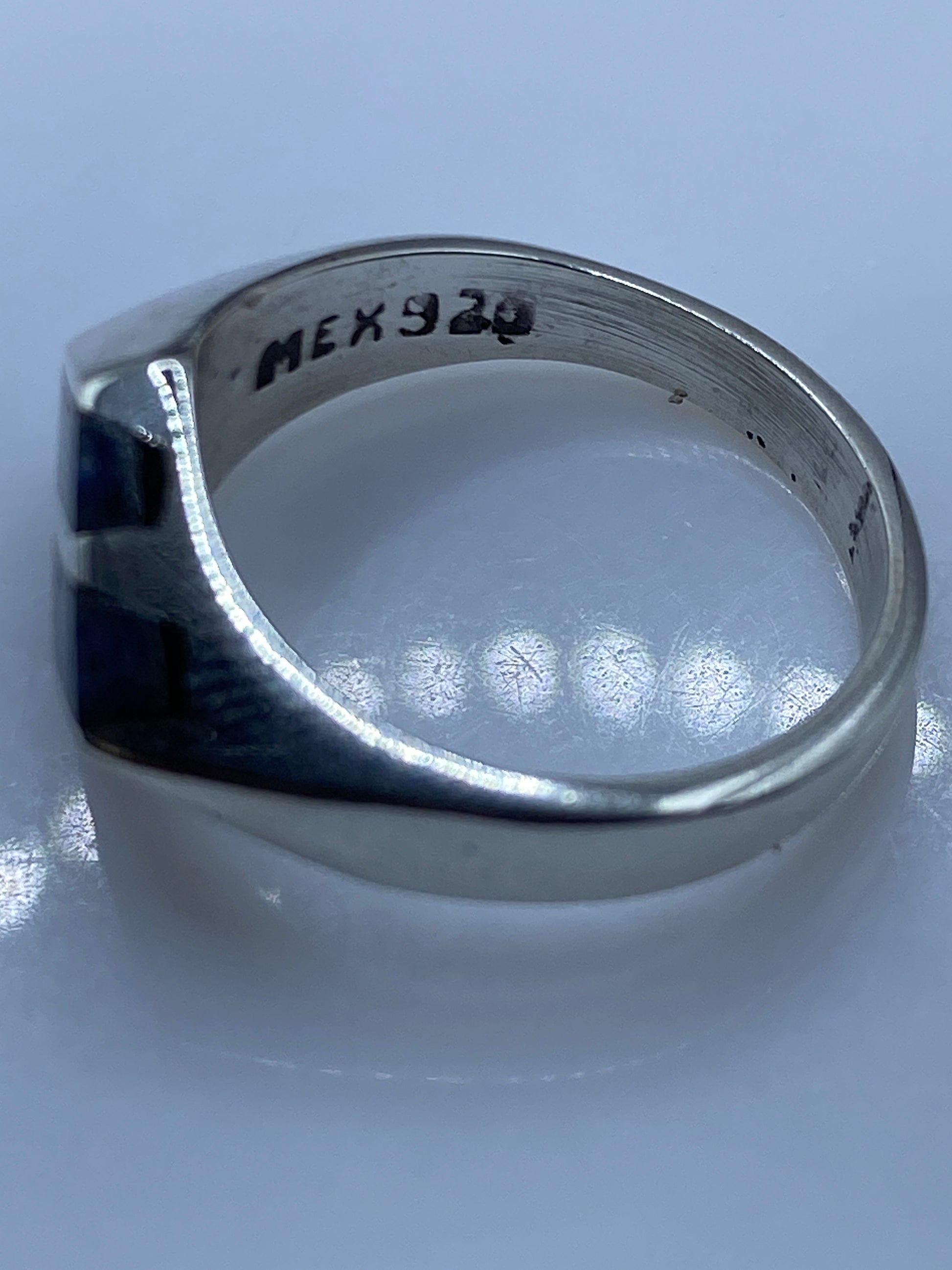 Anillo de Plata con Lapislázuli Azul — Sello Minimalista — foto 5