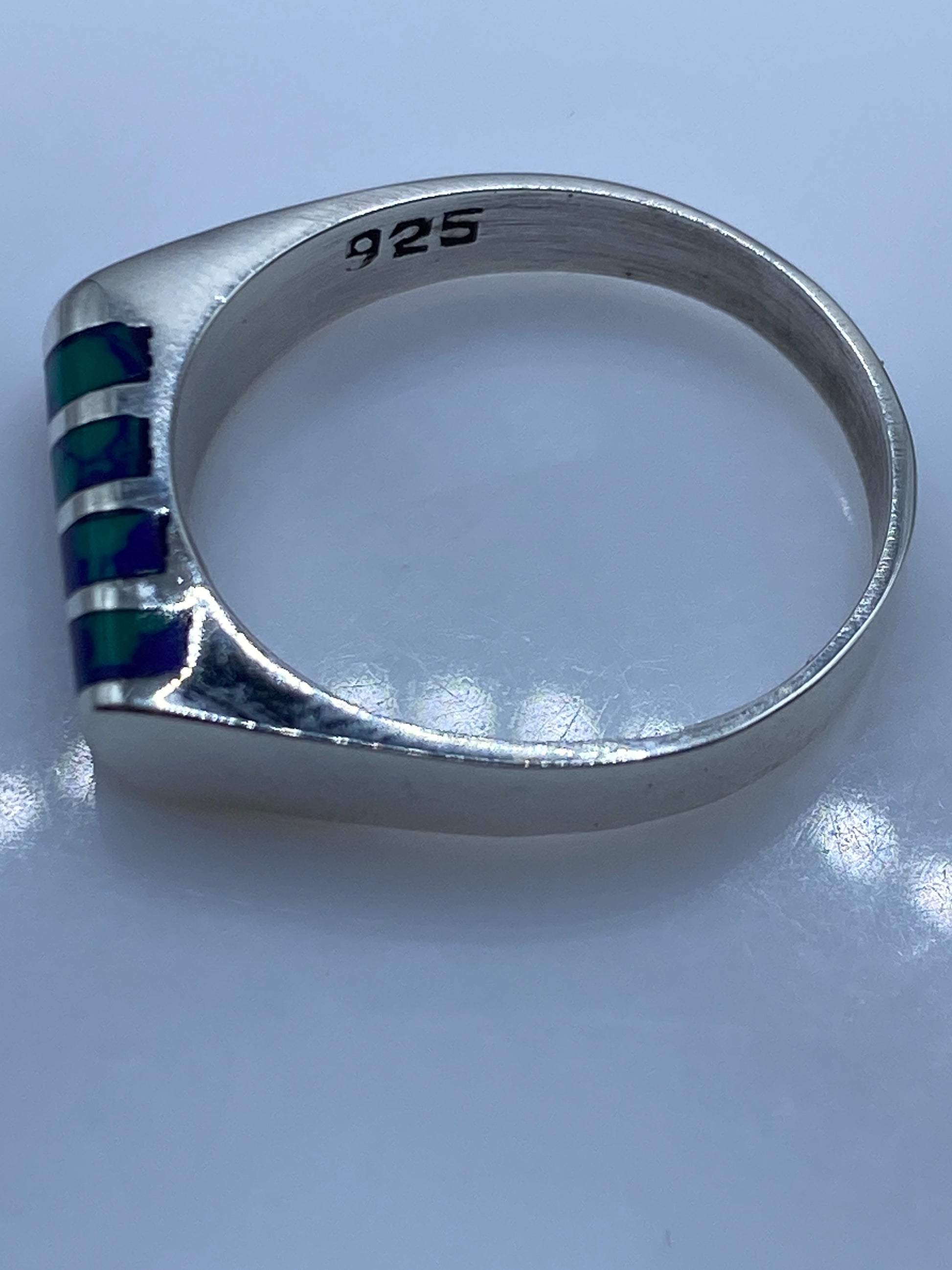 Anillo de Plata con Piedra Azul — Diseño Minimalista Taxco — foto 5