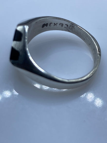 Anillo de Plata con Ónix Negro — Diseño Moderno Unisex — foto 5