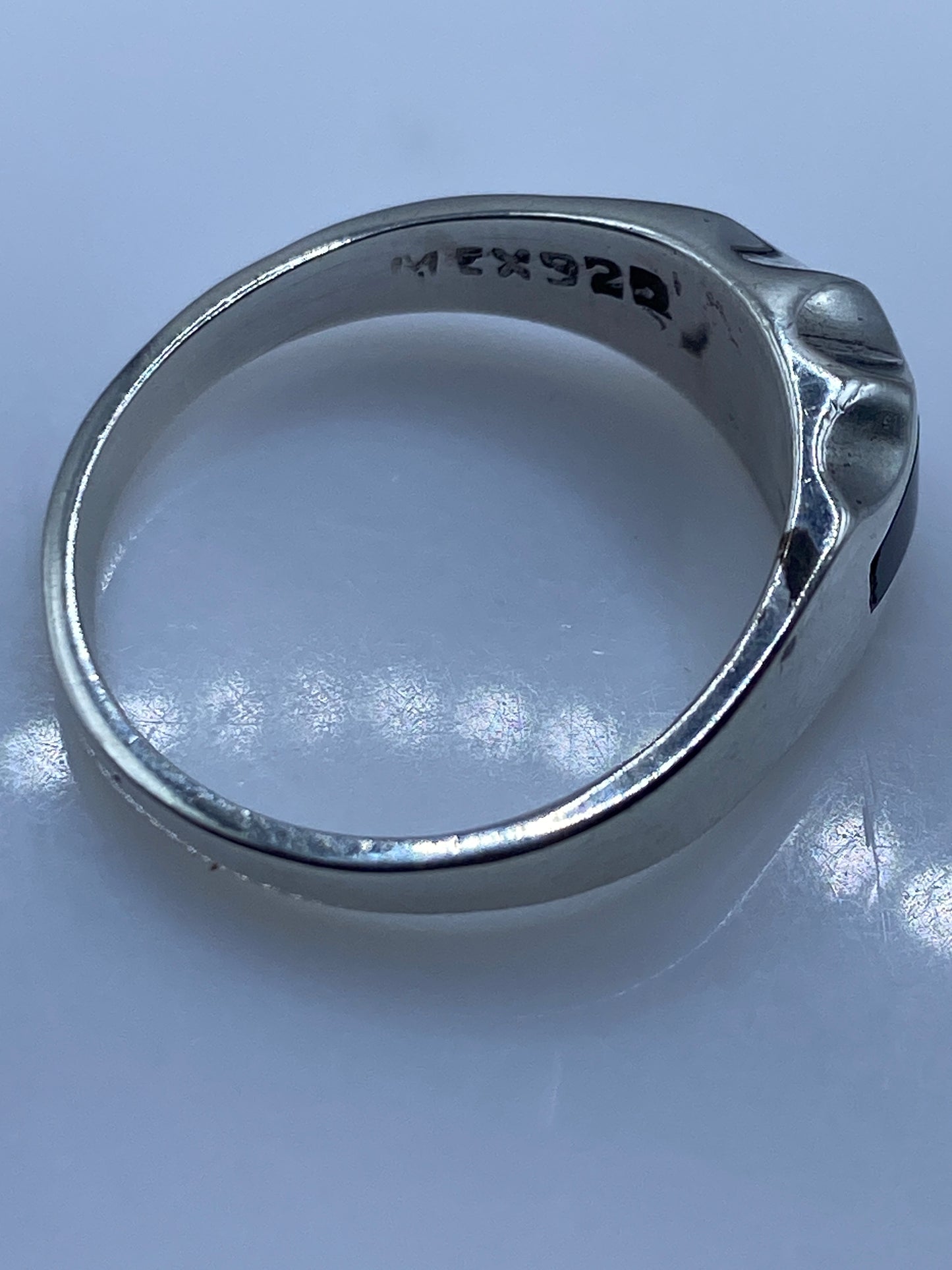 Anillo de Plata Ónix Negro Minimalista Unisex — foto 5