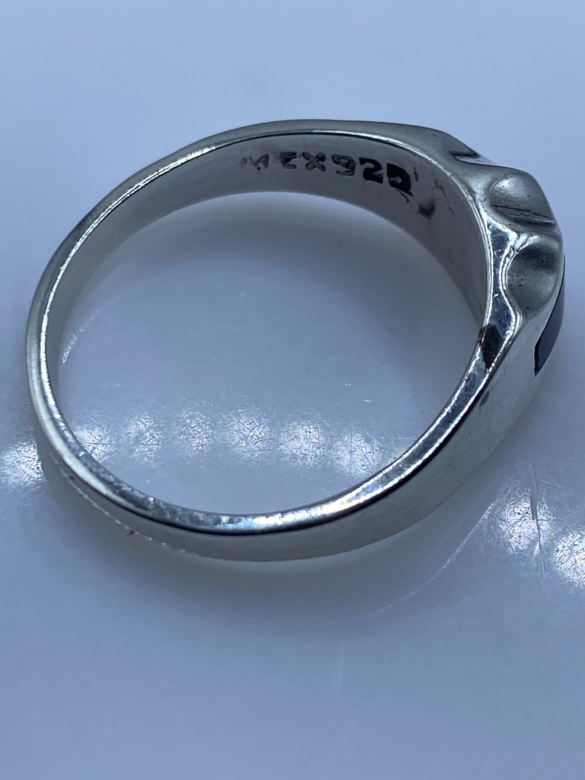 Anillo de Plata Ónix Negro Minimalista Unisex — foto 5