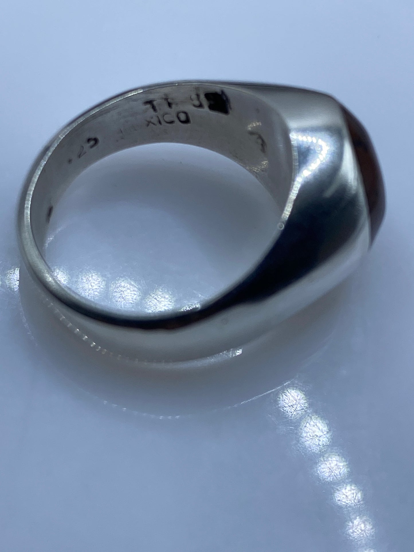 Anillo de Plata Solitario Piedra Café — Uso Diario — foto 5