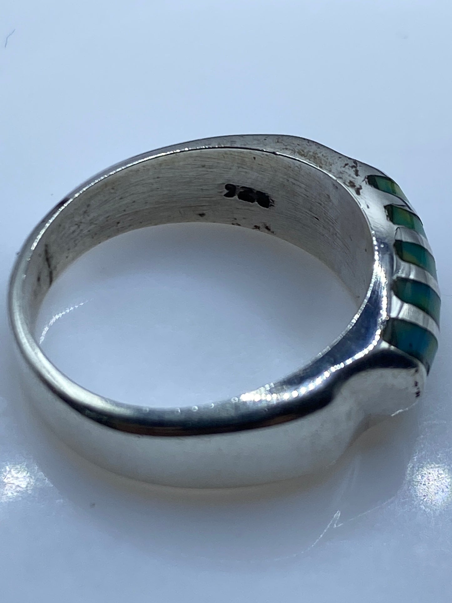 Anillo de Plata Malaquita Verde — Unisex Minimalista — foto 5