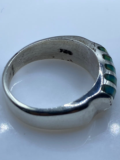 Anillo de Plata Malaquita Verde — Unisex Minimalista — foto 5