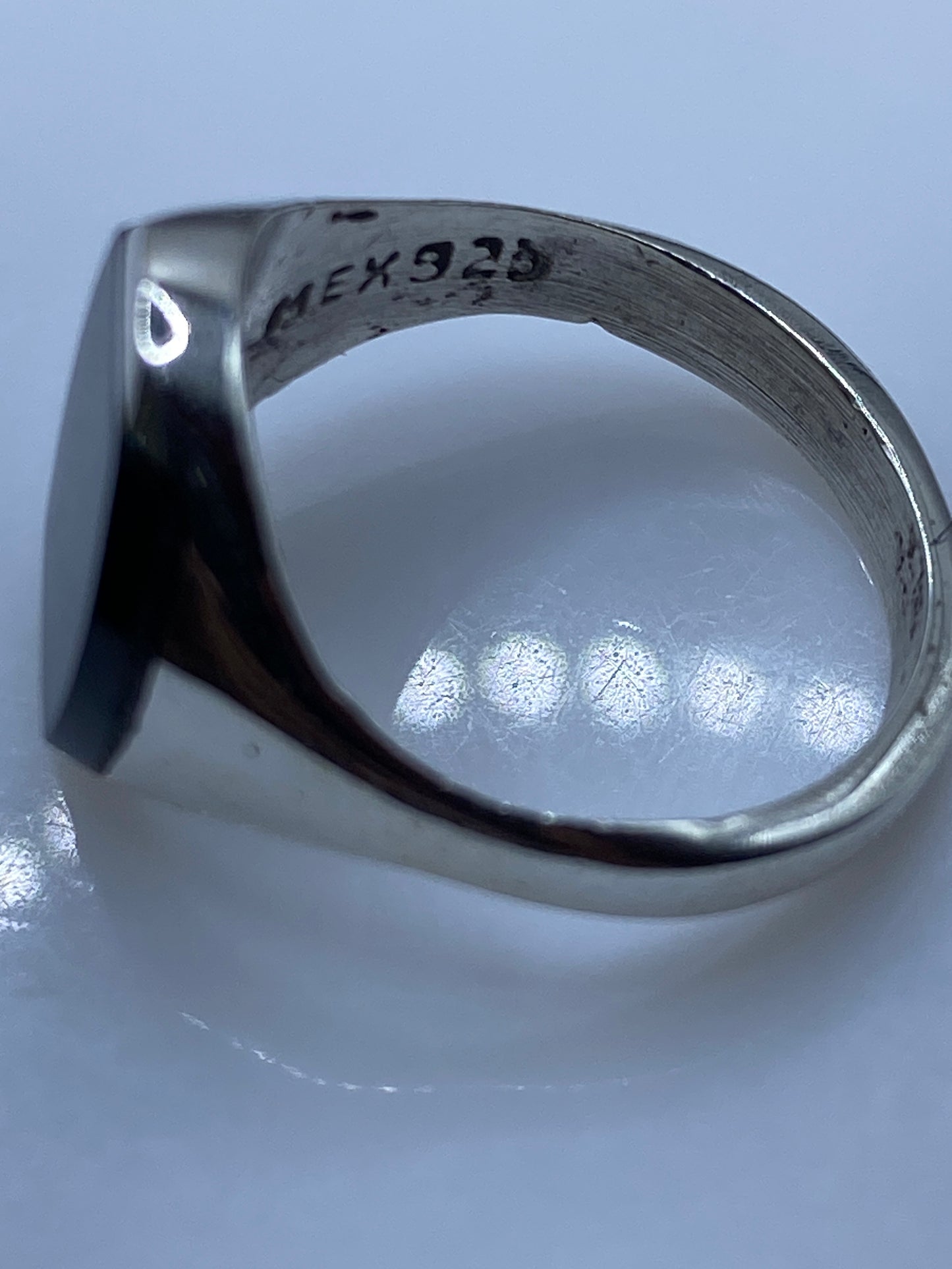 Anillo de Plata con Ónix Negro — Solitario Minimalista — foto 5