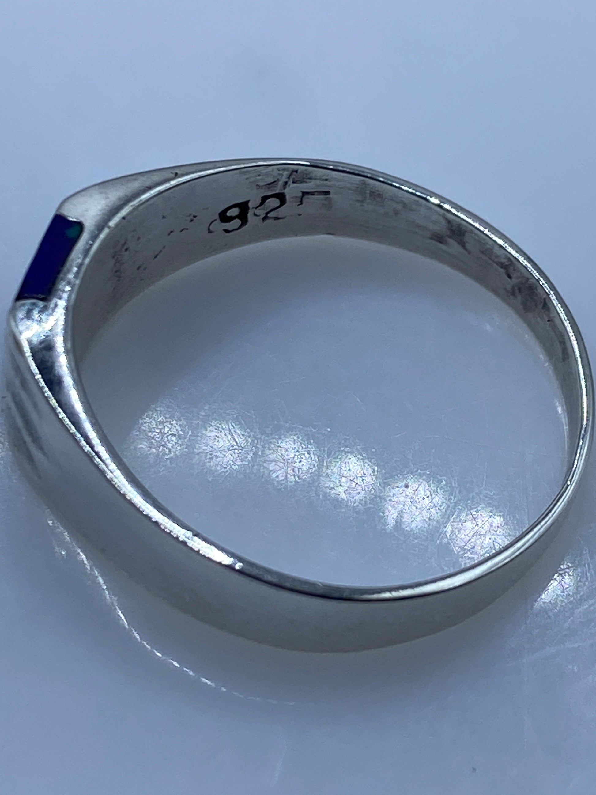 Anillo de Plata con Lapislázuli Azul — Diseño Minimalista — foto 5