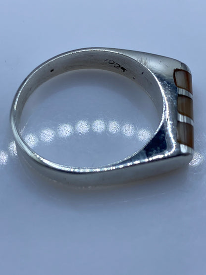 Anillo de Plata .925 con Piedra Café Natural — Diseño Moderno — foto 5