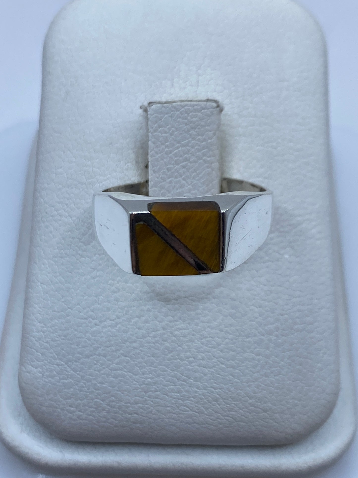 Anillo de Plata .925 Piedra Café — Minimalista Unisex — foto 1
