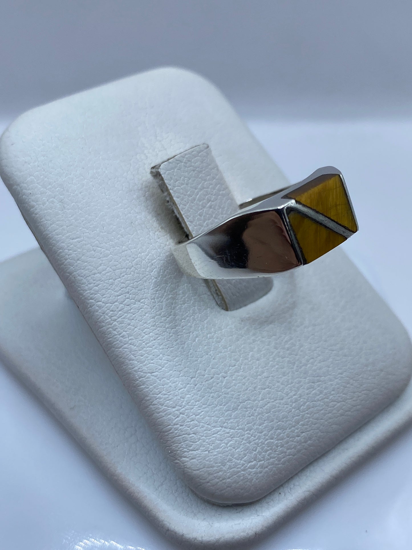 Anillo de Plata .925 Piedra Café — Minimalista Unisex — foto 2