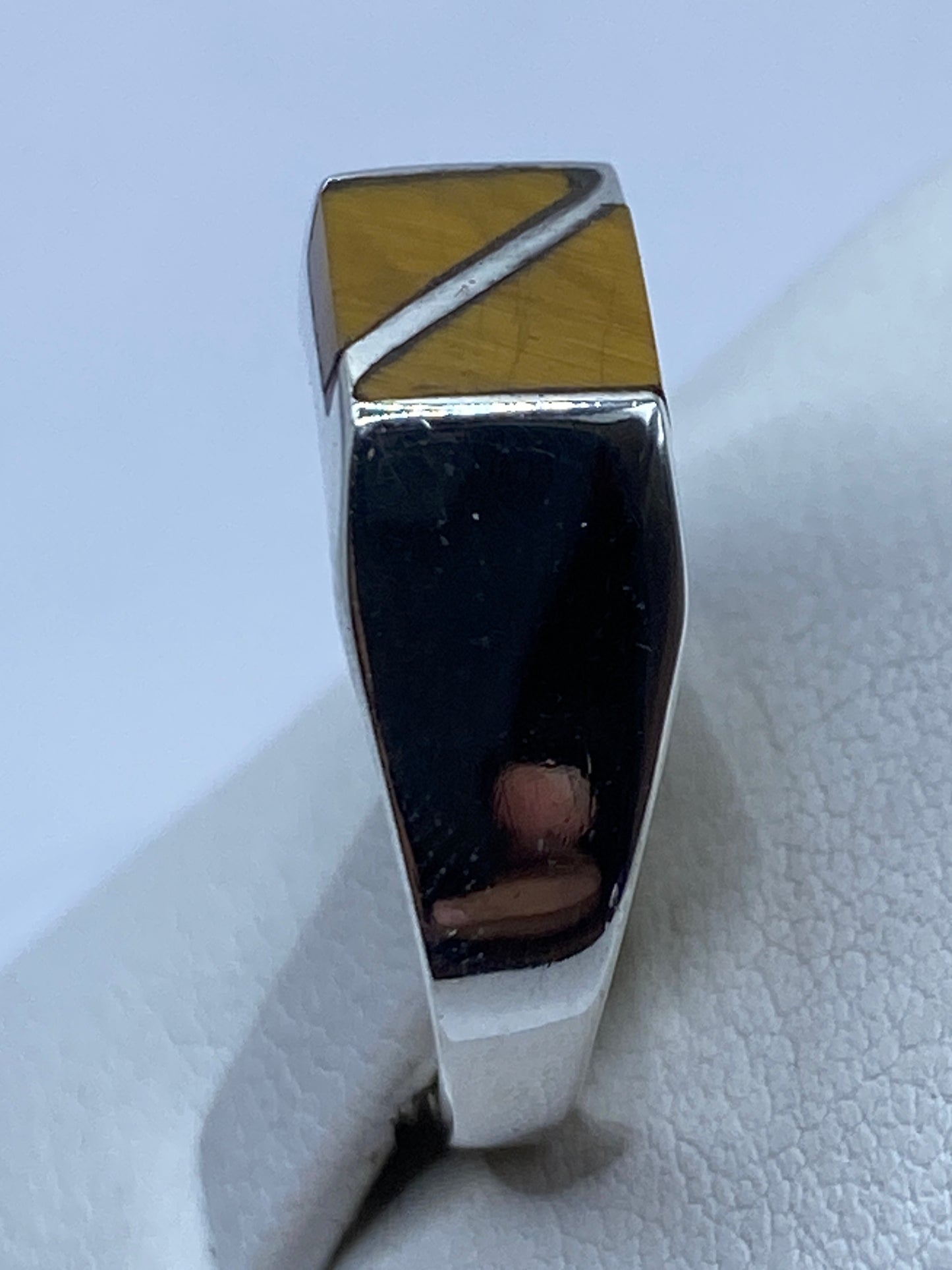 Anillo de Plata .925 Piedra Café — Minimalista Unisex — foto 3