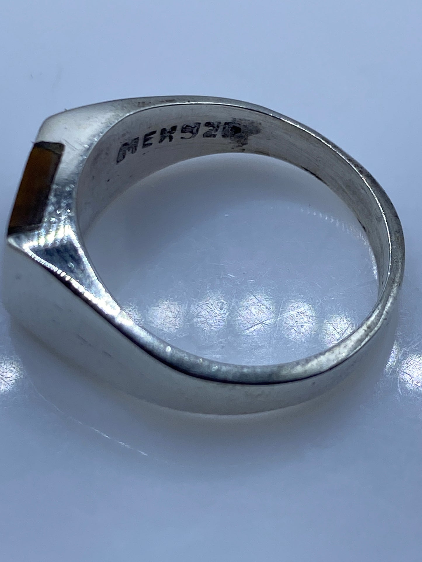 Anillo de Plata .925 Piedra Café — Minimalista Unisex — foto 5