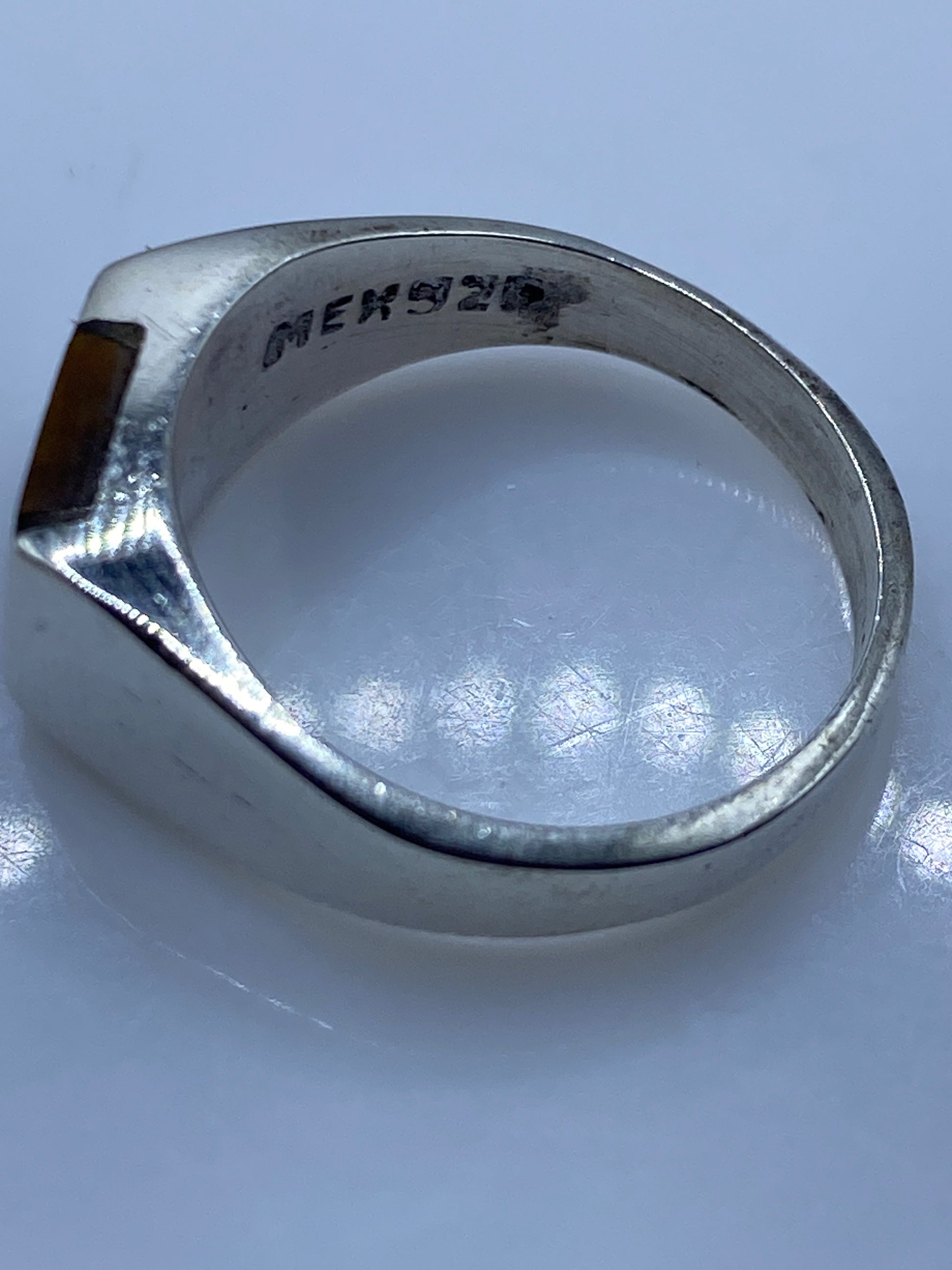 Anillo de Plata .925 Piedra Café — Minimalista Unisex — foto 5