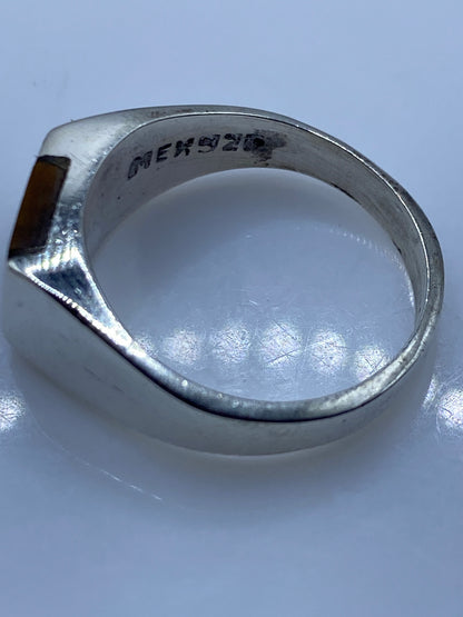 Anillo de Plata .925 Piedra Café — Minimalista Unisex — foto 5