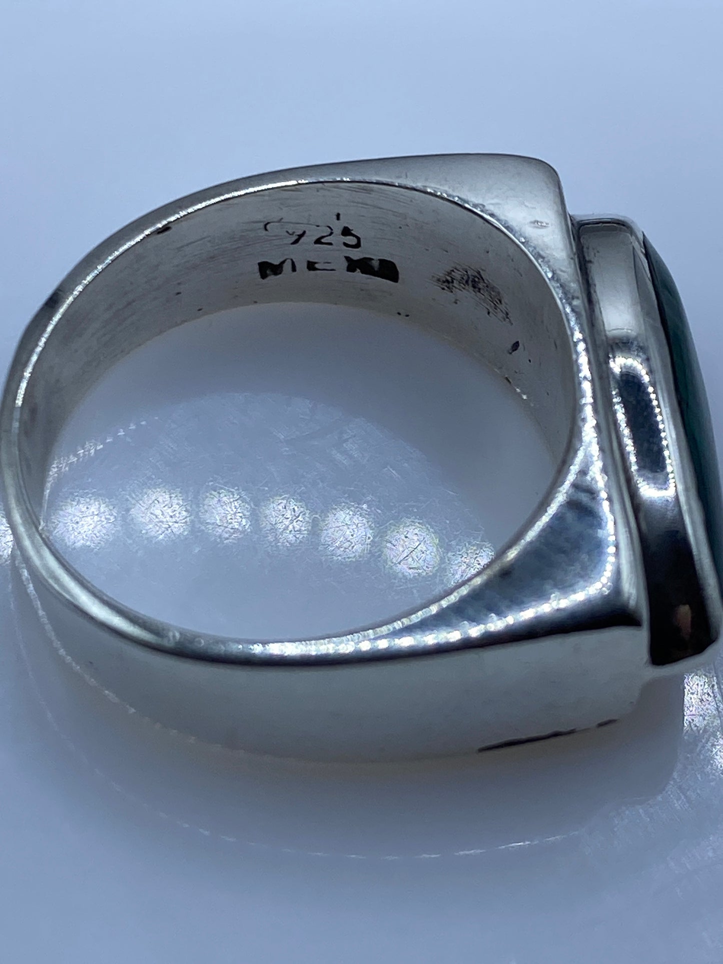 Anillo de Plata .925 Malaquita Verde — Diseño Minimalista — foto 5