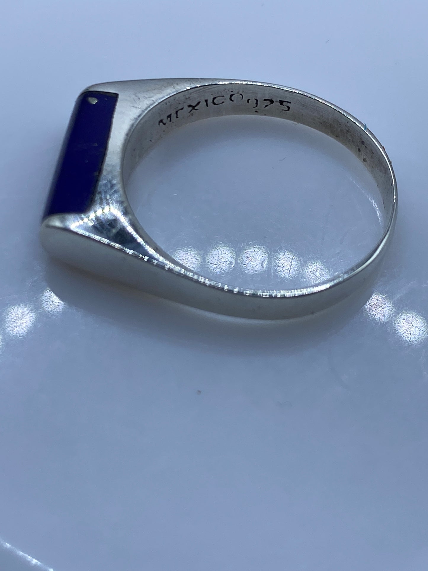 Anillo de Plata Lapislázuli Azul — Solitario Minimalista — foto 5
