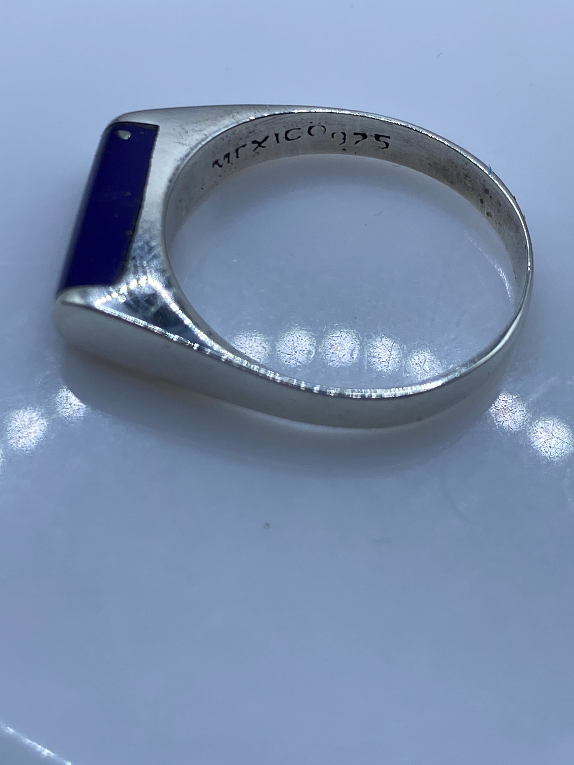 Anillo de Plata Lapislázuli Azul — Solitario Minimalista — foto 5