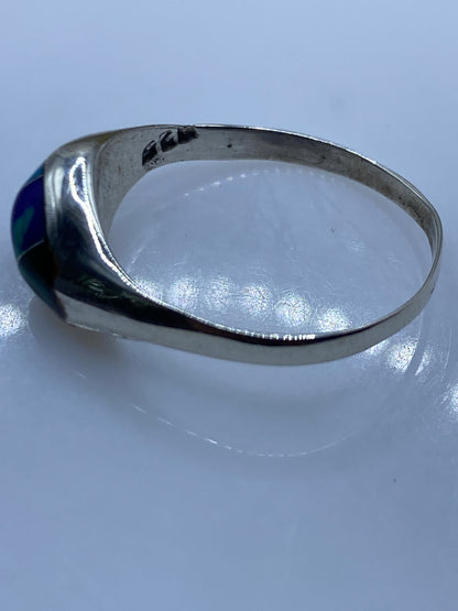 Anillo de Plata Malaquita Verde — Solitario Minimalista — foto 5