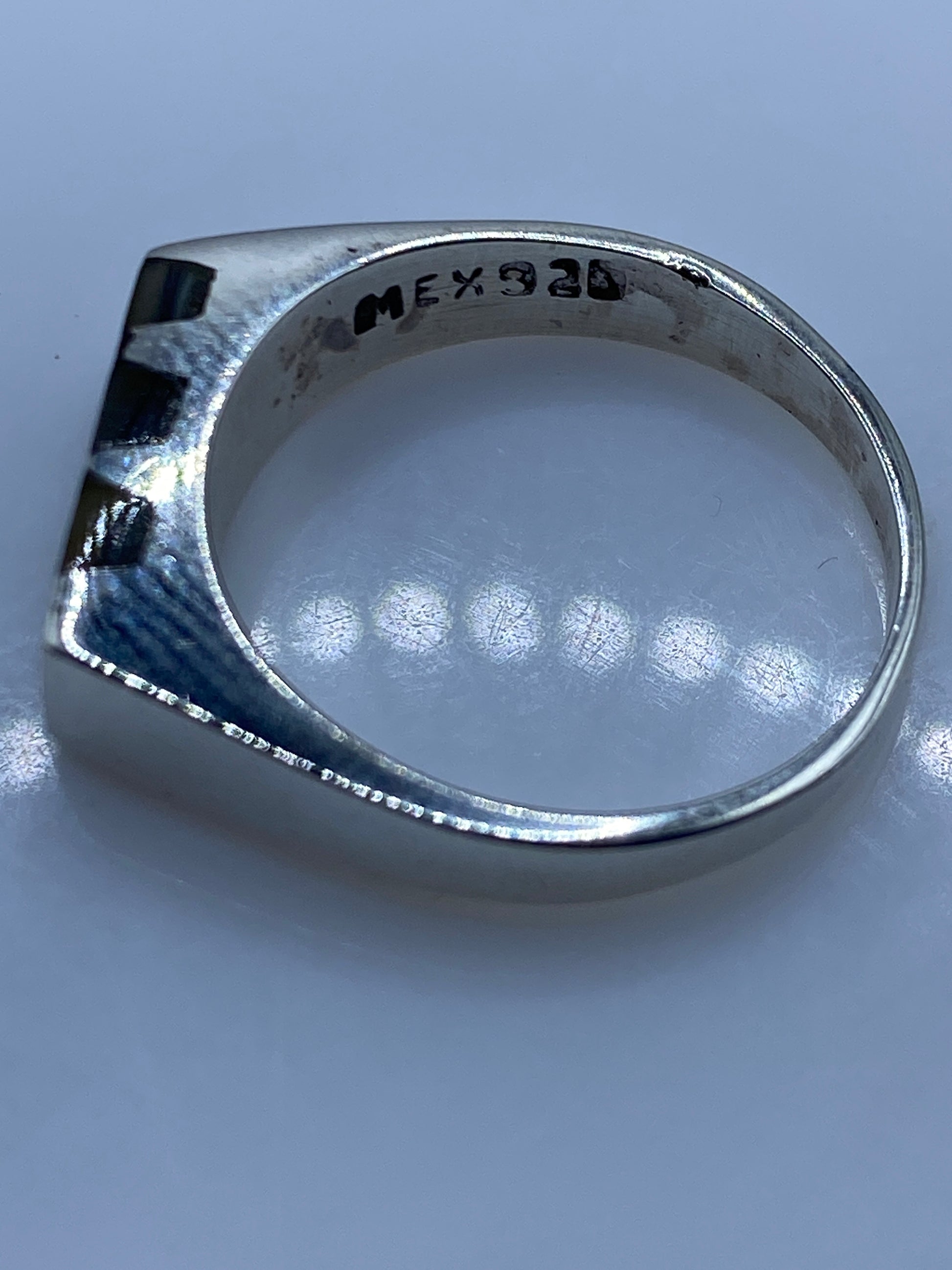 Anillo de Plata Modernista con Piedra Natural — Unisex — foto 5