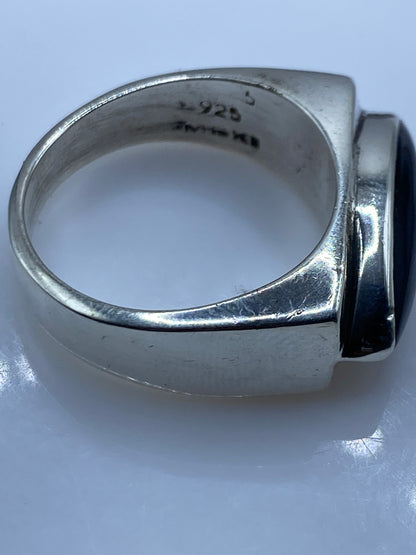 Anillo Plata Ónix Negro Masivo — Hombre Taxco .925 — foto 5