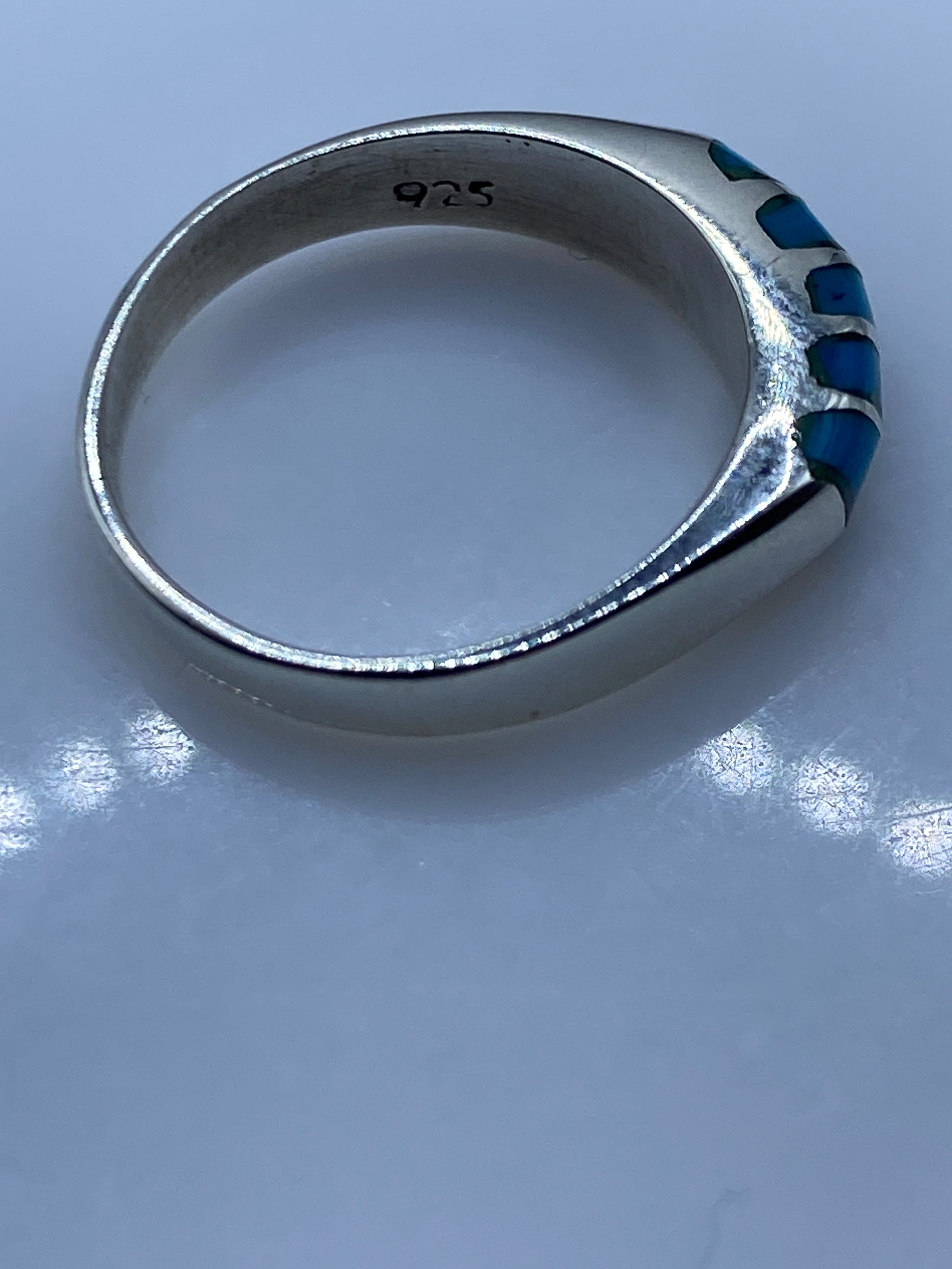 Anillo de Plata .925 con Piedra Azul — Minimalista — foto 5