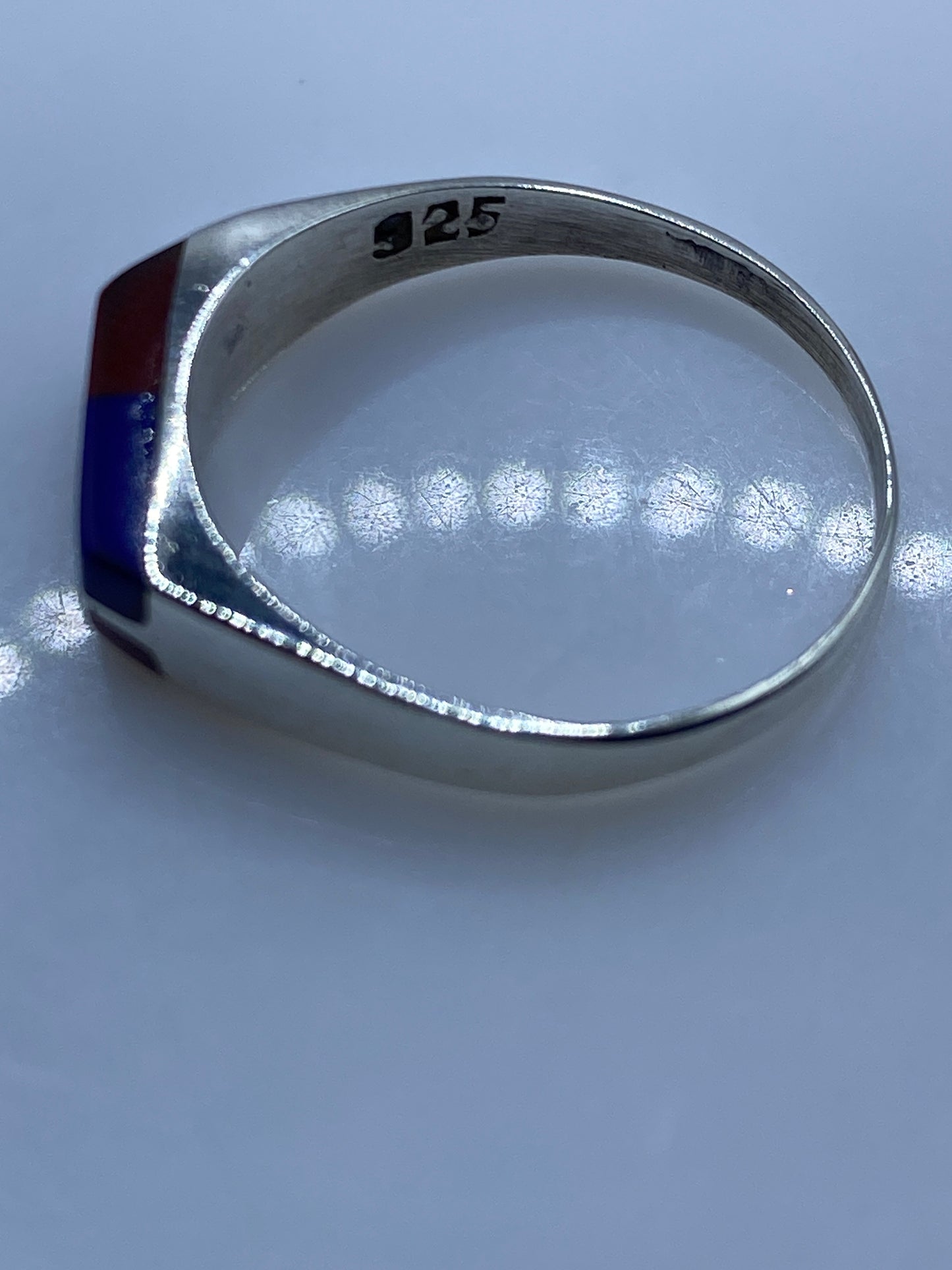 Anillo de Plata Minimalista con Piedra Roja — Solitario Taxco — foto 5