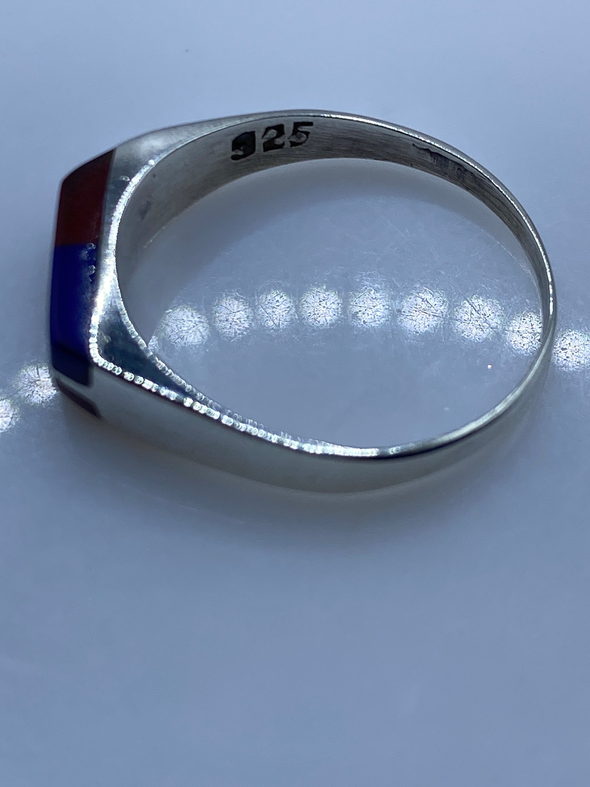 Anillo de Plata Minimalista con Piedra Roja — Solitario Taxco — foto 5
