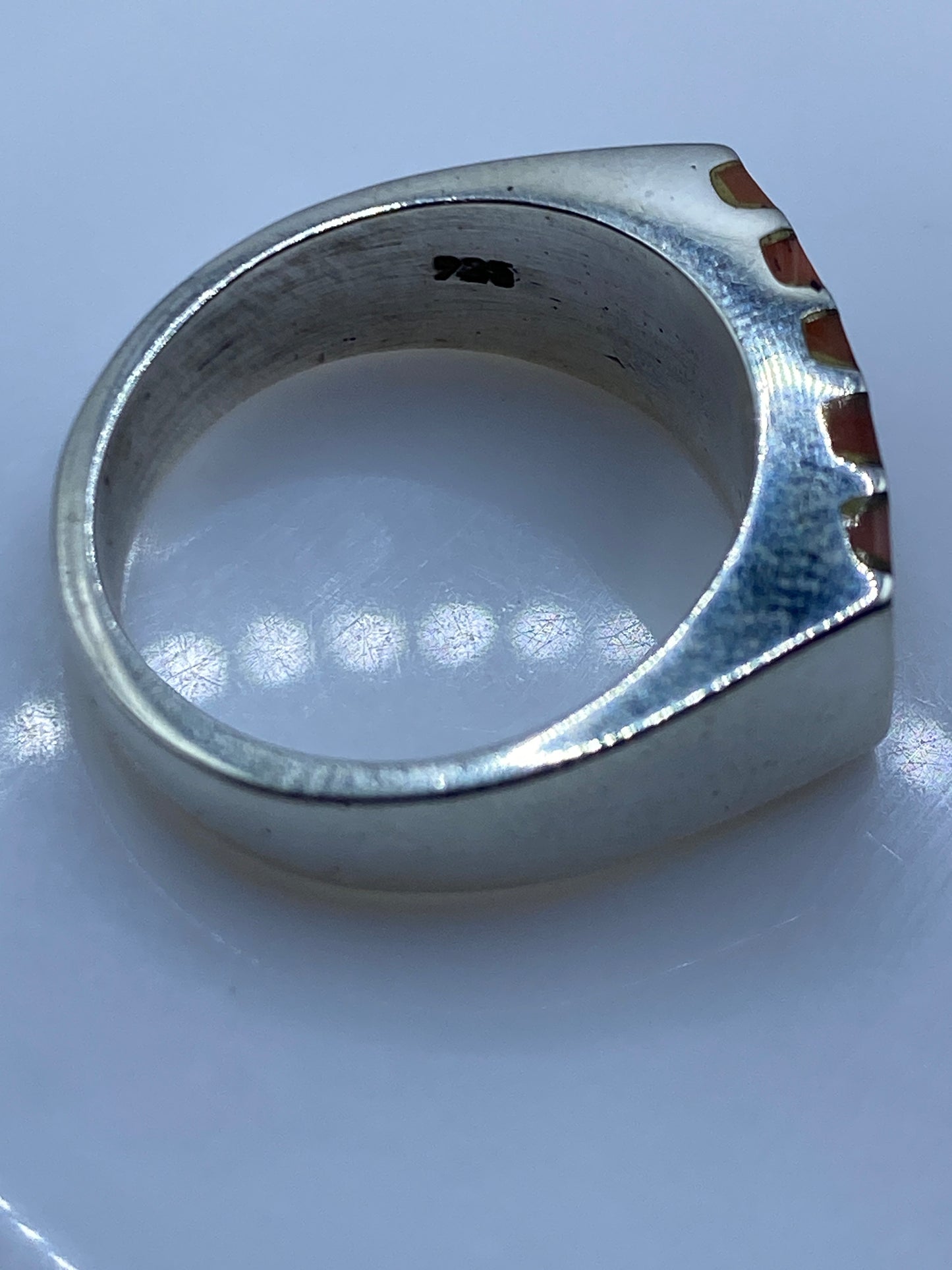 Anillo de Plata Geométrico con Piedra Natural — Diseño Étnico Unisex — foto 5