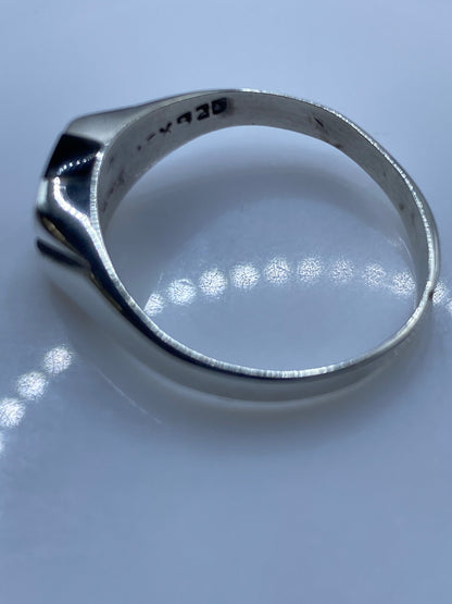 Anillo de Plata con Ónix Negro — Solitario Clásico Unisex — foto 5