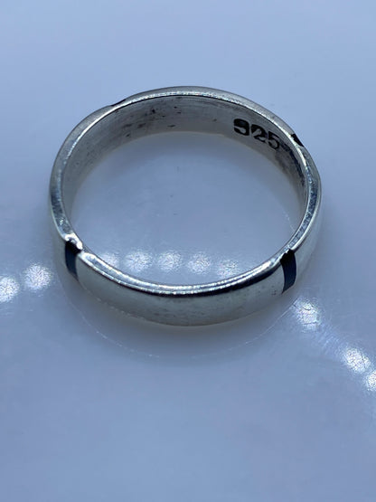 Anillo de Plata con Ónix Negro — Banda Sello Minimalista — foto 5