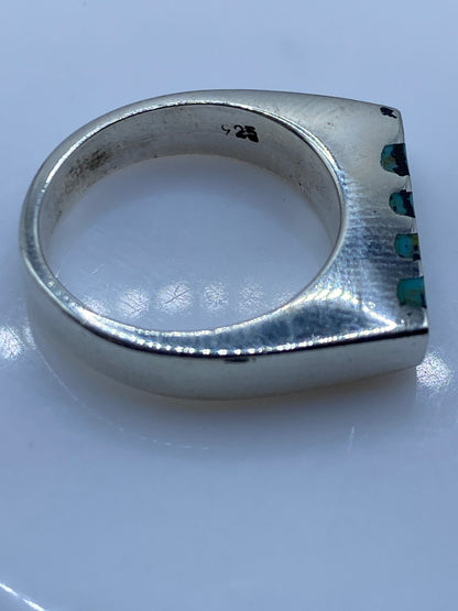 Anillo de Plata con Turquesa Azul Cielo — Geométrico Taxco — foto 5