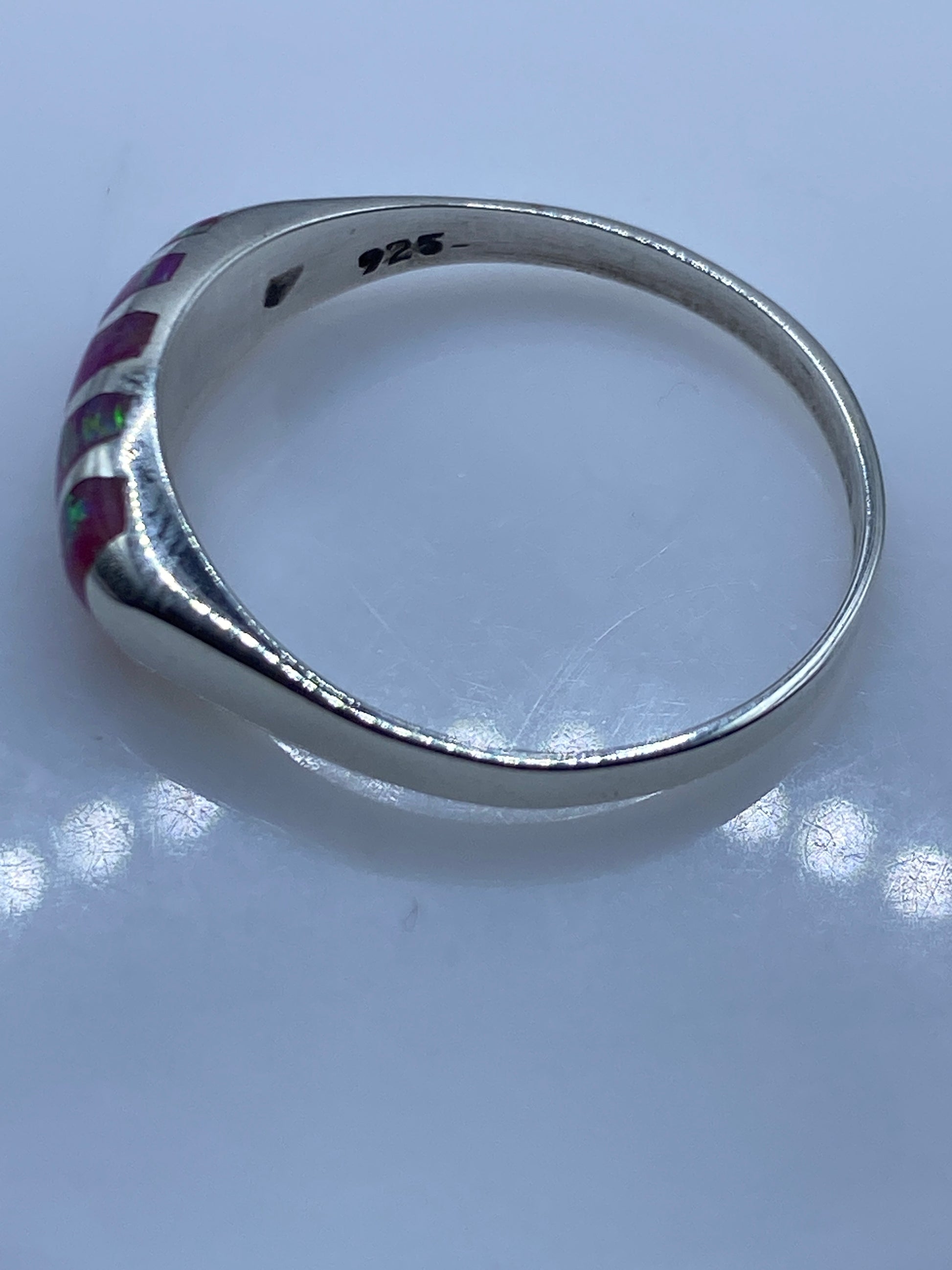 Anillo de Plata Ópalo de Fuego Rosa — Único — foto 5
