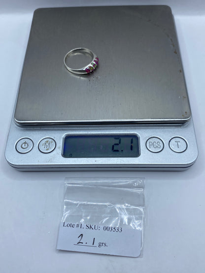 Anillo de Plata Ópalo de Fuego Rosa — Único — foto 6