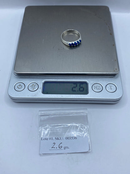 Anillo de Plata con Ópalo de Fuego Azul — Minimalista — foto 6
