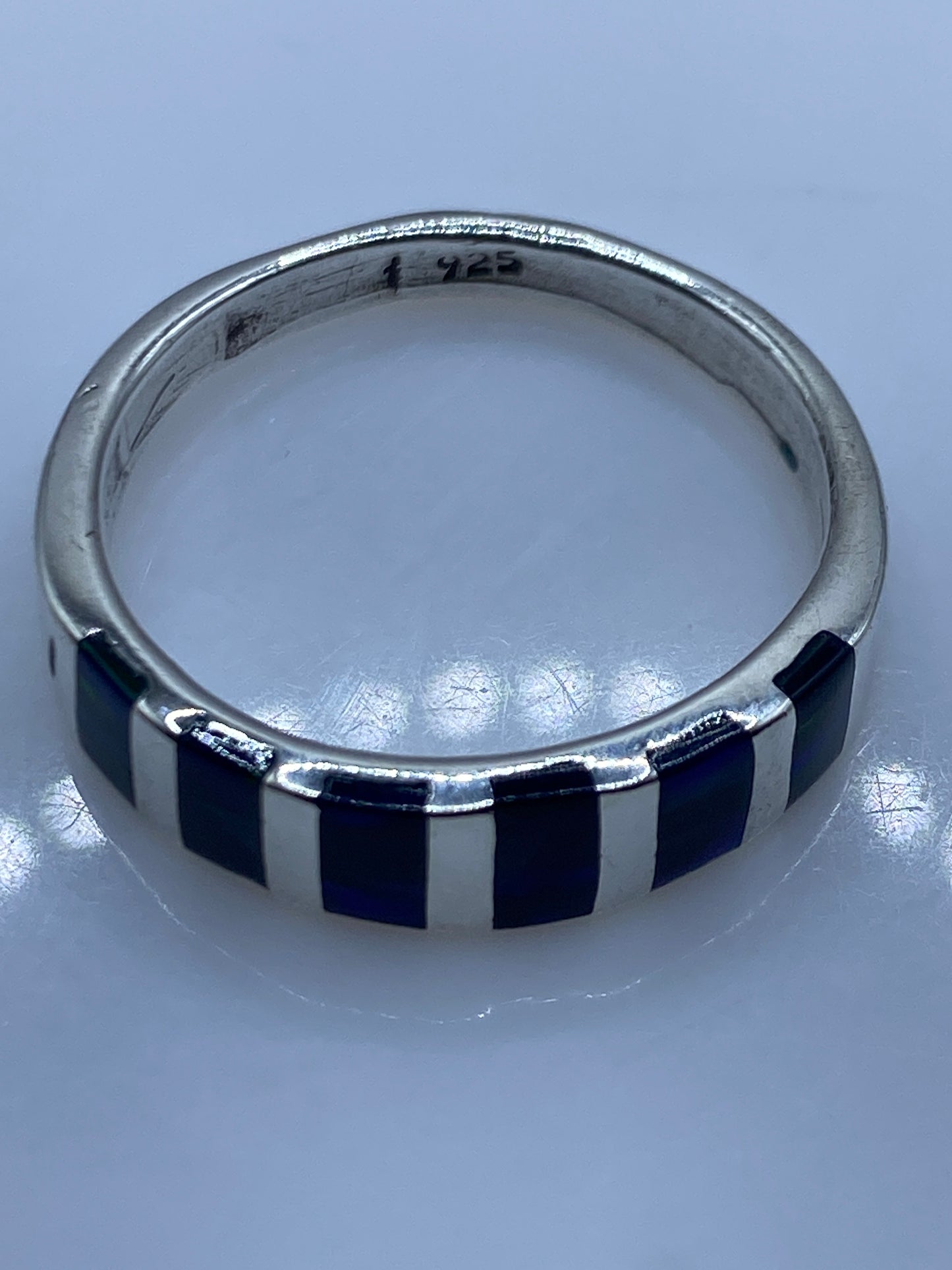 Anillo Plata Ópalo de Fuego Banda Lisa — Unisex Taxco — foto 5