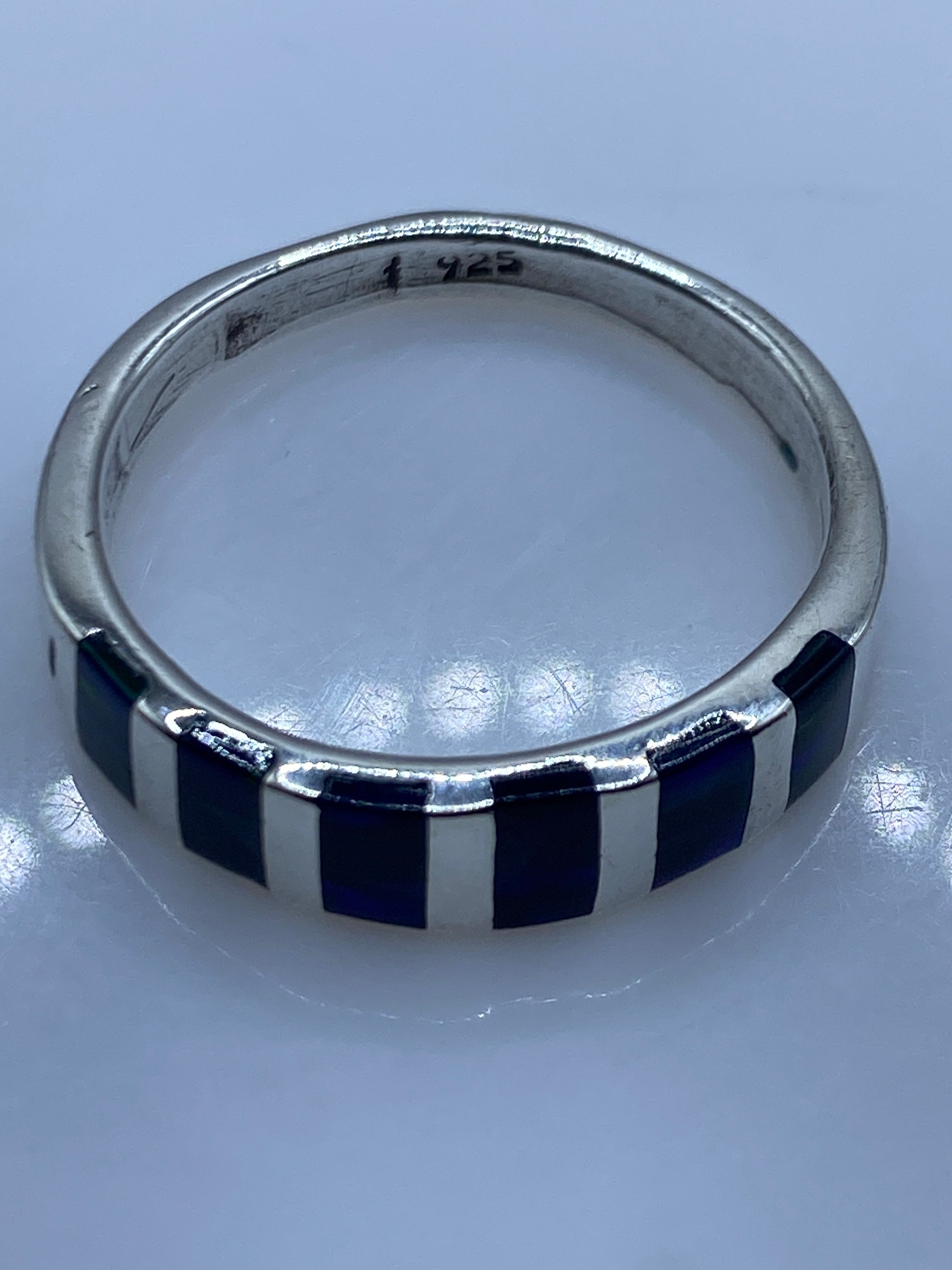Anillo Plata Ópalo de Fuego Banda Lisa — Unisex Taxco — foto 5
